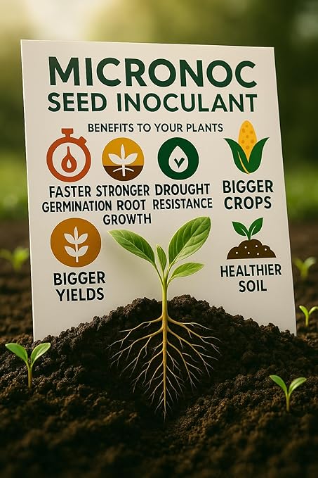 Seed Inoculant - Organic Fertilizer for Soil Health and Strong Germination - Beneficial Microbial Seed Inoculant (10lbs)