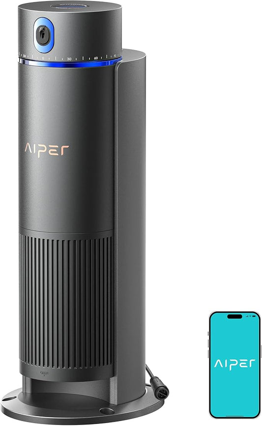 AIPER IrriSense Smart Sprinkler Irrigation System, App-Controlled, Custom Watering Map & Schedule, DIY Install, Covers up to 4,800 sq.ft., Weather Adaptive & Water-Saving, Gray