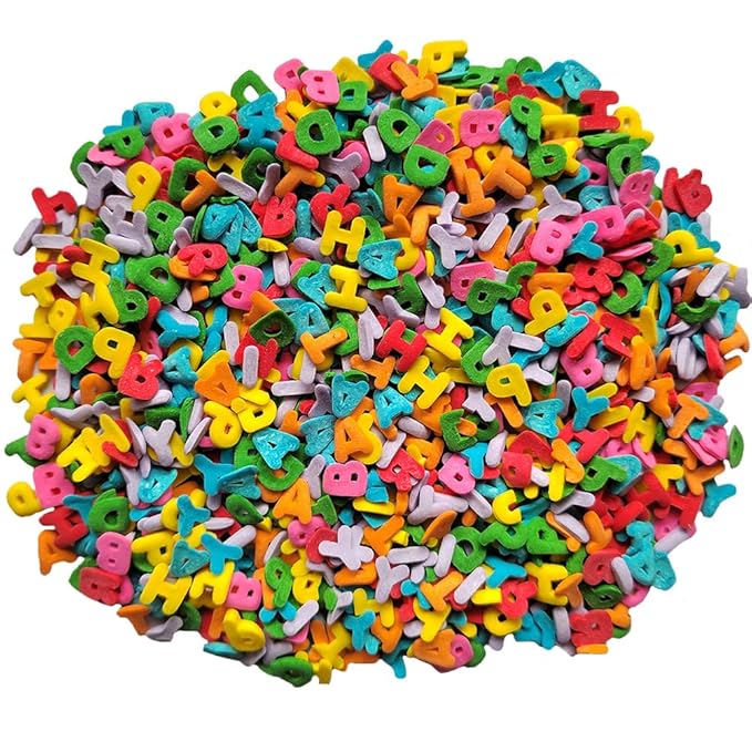 Homankit Happy Birthday Letters for Decorating Happy Birthday Alphabet Sprinkles Ice Cream Sprinkle Sugar Candy Baking Cake Cupcake Toppers Cookie Donut Dessert Decoration 2.47 Ounces (Only Contain Happy Birthday Letters )