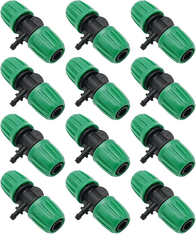 MDEOOSKY 12 Pcs Barbed Tee 1/2 Inch Tubing (1/2" ID X 0.6-0.63" OD) 16mm To 1/4 Inch Irrigation Tube Anti-Drop Barbed Tee Hose Fittings Drip Parts Twist Locked 3 Way Connectors(Fits 13mm ID / 4mm ID)