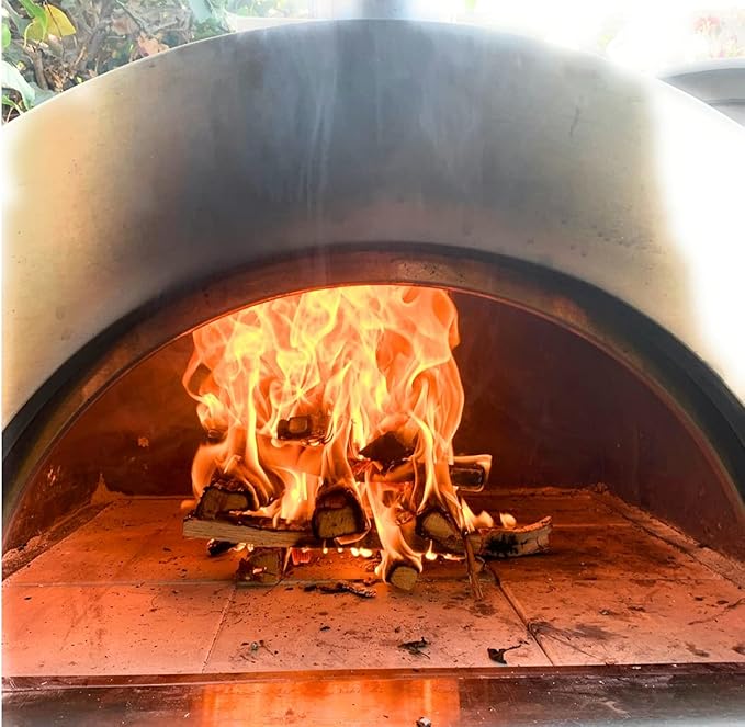 Pizza Oven Wood 12 Inch Naturally Cured White Oak Splits Cooking Wood for Free Standing Ovens 1650 Cubic Inches