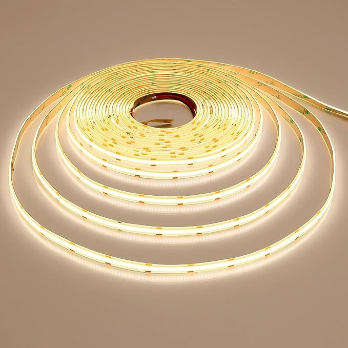 10M/32.8ft 24V COB LED Strip Light Waterproof IP65 Natural White 4000K Uniform Glow 3840LEDs CRI 93+ Flexible LED Tape Lights for DIY Cabinet Bedroom Kitchen Home Decor(No Power Supply)