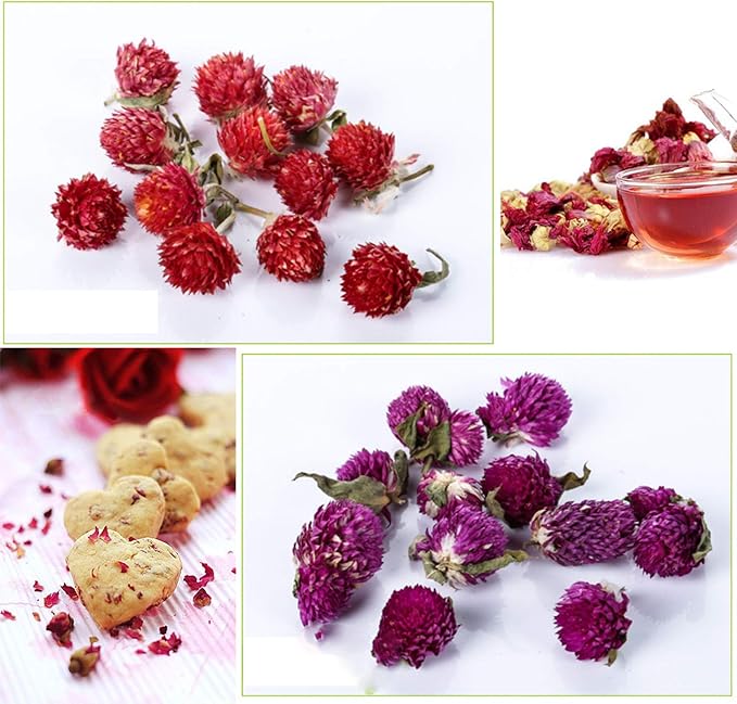 Dried Flowers- Edible Herbs Bulk of Lavender Buds, Rosebud, Jasmine, Chamomile, for Bath Bomb, Candle, Soap Making Kit
