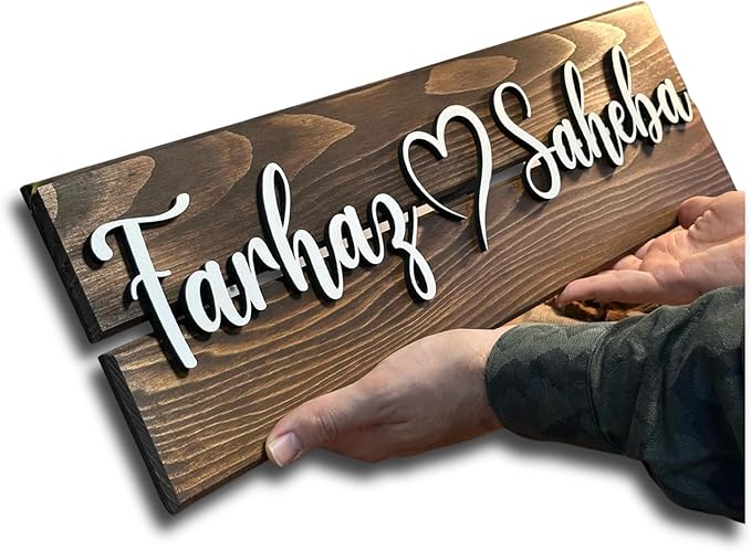 Personalized Wooden Couples Name Sign, Valentine's Day Gifts for Couples, Custom Engagement Gifts, Rustic Wall Decor, Wedding Gifts for Wife, 3D Pallet Sign
