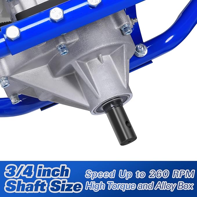 BILT HARD Post Hole Digger Gas Powered, 52cc 2.4 HP 2 Stroke Engine Earth Auger with 8" Drill Bit, EPA Compliant Post Hole Auger