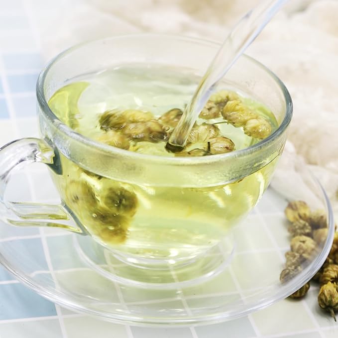 FullChea - Top Grade Chinese Chrysanthemum Tea - 3.52oz/100g - Premium Natural Dried Chrysanthemum Flower - Tai Ju Herbal Tea Loose Leaf - Non-GMO - Caffeine-free - Sweet & Fresh