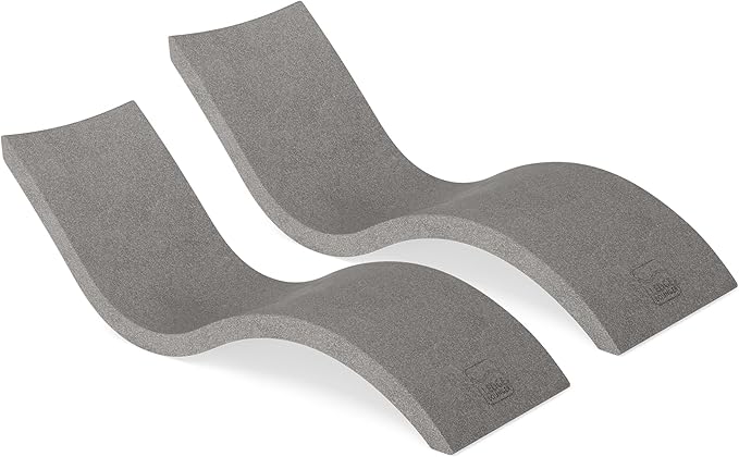 Ledge Lounger - Signature Chaise - Inside Pool & Sun Shelf Lounge Chair - Designed for Shallow Shelves Up to 9” - Compatible with All Pool Types - Poolside & Sun Deck Tanning - Set of 2 - Sandstone