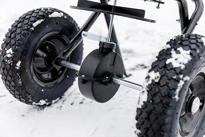 Yard Commander - Commercial 50 LB Walk-Behind Push Broadcast Spreader - 10-12 Foot Spread - Fertilizer, Salt & Grass Seed - Clog Free Design - Fully Enclosed Gear Box - Adjustable Drop Rate