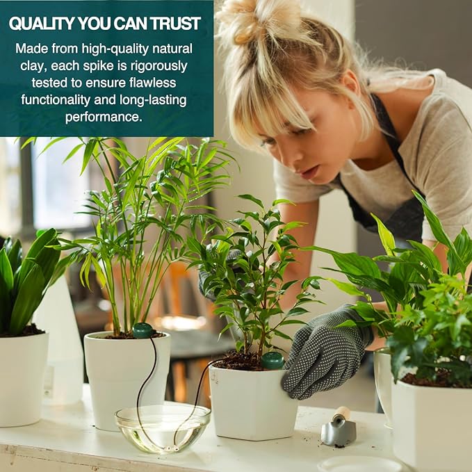 Blumat Classic Plant Watering Stakes - Self-Watering Insert for Indoor and Outdoor Plants - Automatic Slow Release Irrigation System for Potted Plants - Houseplant Care Device (3 Pack)