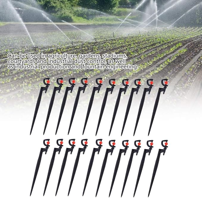 Irrigation Sprinkler, 20Pcs G-Type 360 Degree Sprinkler Nozzle Plants Watering Spray Nozzle Lawn Watering Dripper System