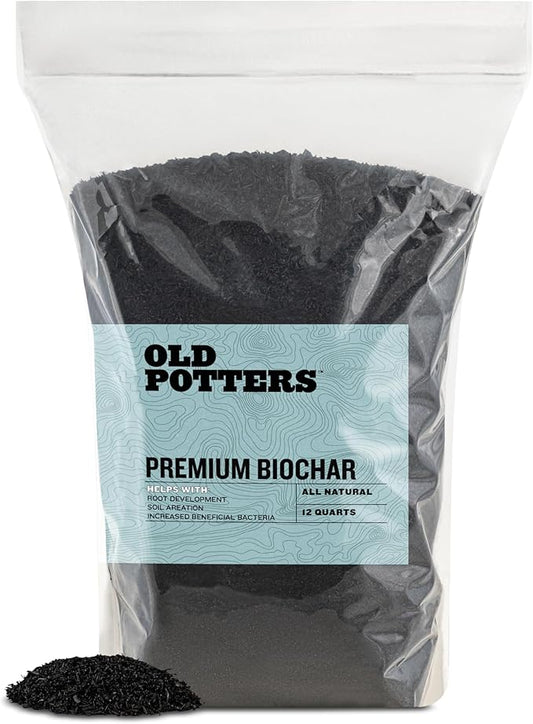 Premium Biochar Soil Enhancer – 100% Organic Charcoal Amendment for Improved Soil Health and Plant Growth (12 Quarts)