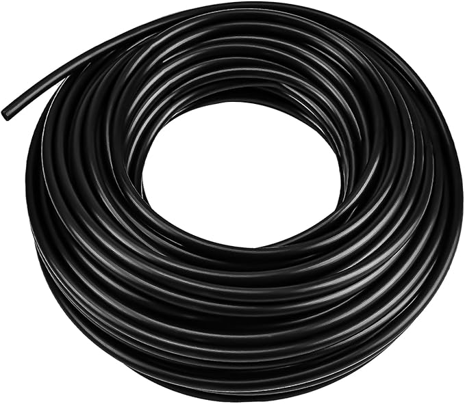 1/4 PE Drip Irrigation Tubing, 100FT Drip Irrigation Hose, Push-To-Connect Compatible- Misting Tubing or Blank Distribution Tubing for DIY Garden Irrigation Hydroponics System