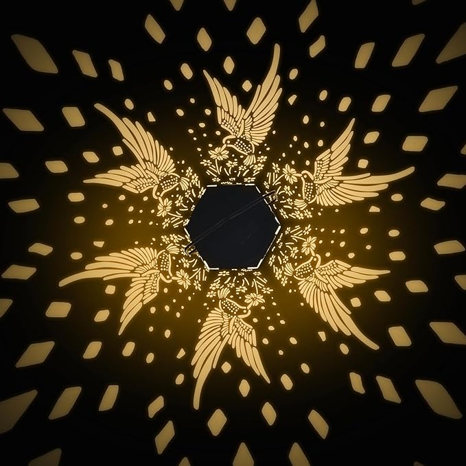 4 Pack Hummingbird Solar Lanterns Outdoor Waterproof - Birthday Gifts for Women, Men, Mom, Solar Lights Outdoor Hanging Garden Decor for Outside, Patio, Outdoor, Yard, Lawn, Balcony