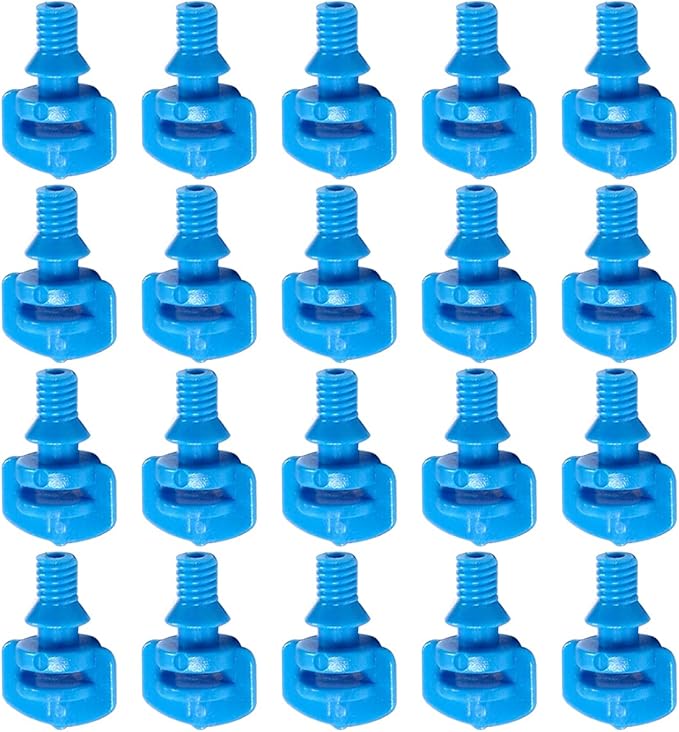 MroMax 25Pcs 360 Degree Micro Sprayer Automizing Sprinkler Nozzle Hydroponic Aeroponic Misters Fan Jet for Miniature Garden Lawn Plant Irrigation System Blue