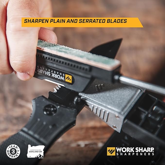 Work Sharp Precision Adjust Elite Knife Sharpener - Adjustable Knife Sharpening System - For Hunting, Serrated & Kitchen Knives