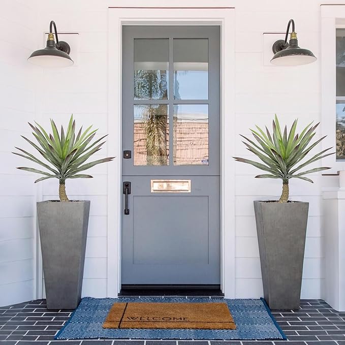 Briful Large Agave Plants Artificial 27.5in Tall Fake Potted Agave Plant Indoor Faux Succulent Tropical Plants for Home Office Room Balcony Garden Outdoor Decor