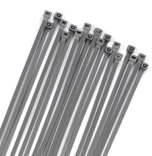 XINGO 100PCS Cable Zip Ties Heavy Duty, Premium Nylon Plastic Wire Ties with 50 Pounds Tensile Strength, Self-Locking Black Nylon Zip Ties for Indoor and Outdoor (8 inch, Silver)