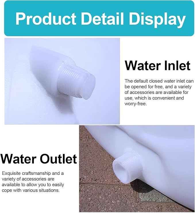 Heavy Duty Water Container Plastic Water Storage Carrier with Tap 50l 80l 110l 200l Water Tank Water Bottle Dispenser for Camping Caravan Hiking Outdoor(Size:200L)