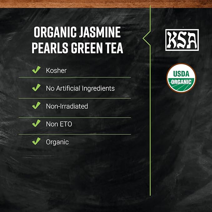 Frontier Bulk Jasmine Pearls Green Tea, Organic, 16 Ounce