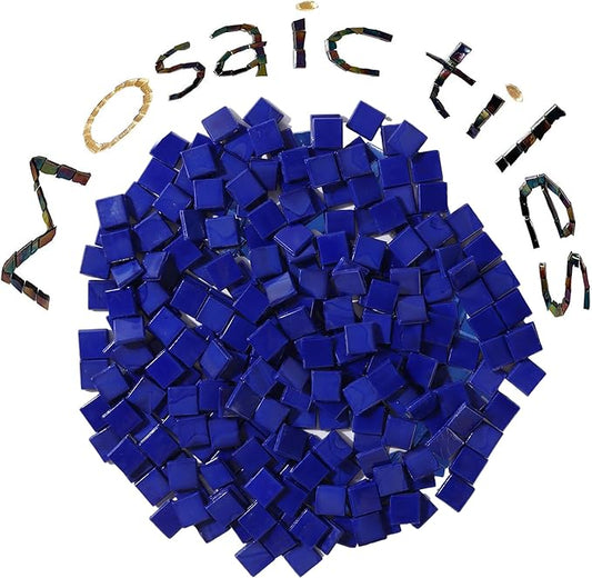 SMEIINIK 1.1lb Bulk Single Color Mosaic Tiles for Crafts, Glass Mosaic Pieces for Mosaic Puzzles, Stained Glass Tiles for Mosaic DIY, Mosaic Making Supplies(AJ20-30)