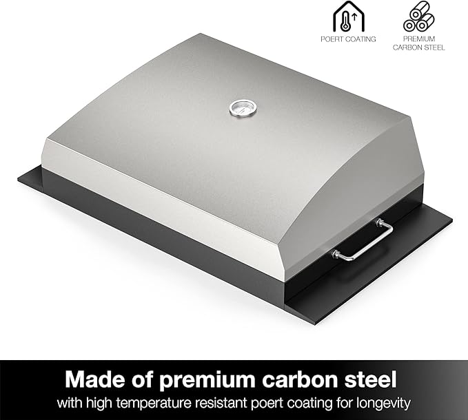 Stanbroil Outdoor Pizza Oven for Blackstone 22" 28" 36" Flat Top Gas Grill, with 19" x 15" Pizza Stone