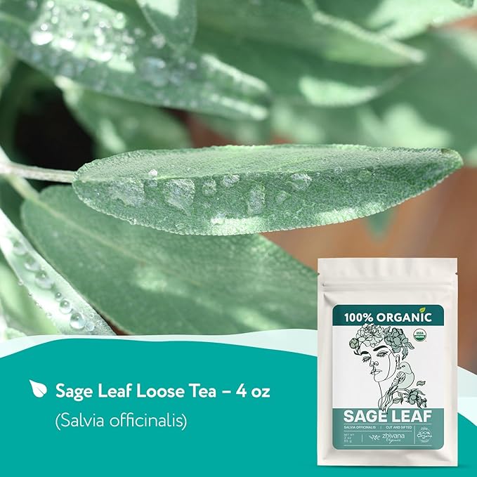 Super Value Pack 5 LB - Organic Sage Leaf (Salvia officinalis) – Loose Dried Leaves – Edible Grade for Tea, Seasoning & Herbal Uses