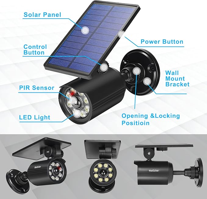 Solar Lights Outdoor Motion Sensor IP67 Waterproof 360° Rotatable Solar Powered Flood Lights for Barns Garden Driveway Path Landscape Yard(1pack)