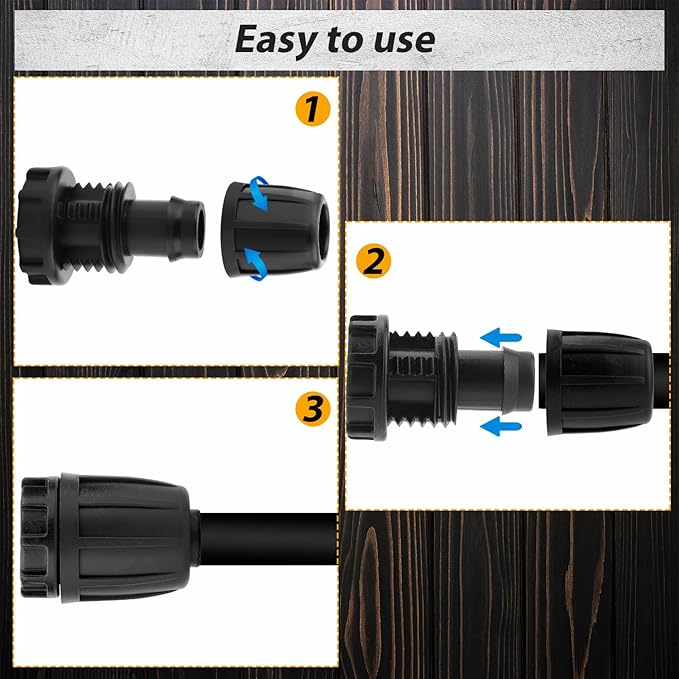 LUTER 12pcs 1/2 Inch Irrigation Fittings End Plugs, Drip Irrigation Fittings Tool Kit for (1/2" ID x0.6-0.63" OD) 16mm Drip Tubing Garden Irrigation System