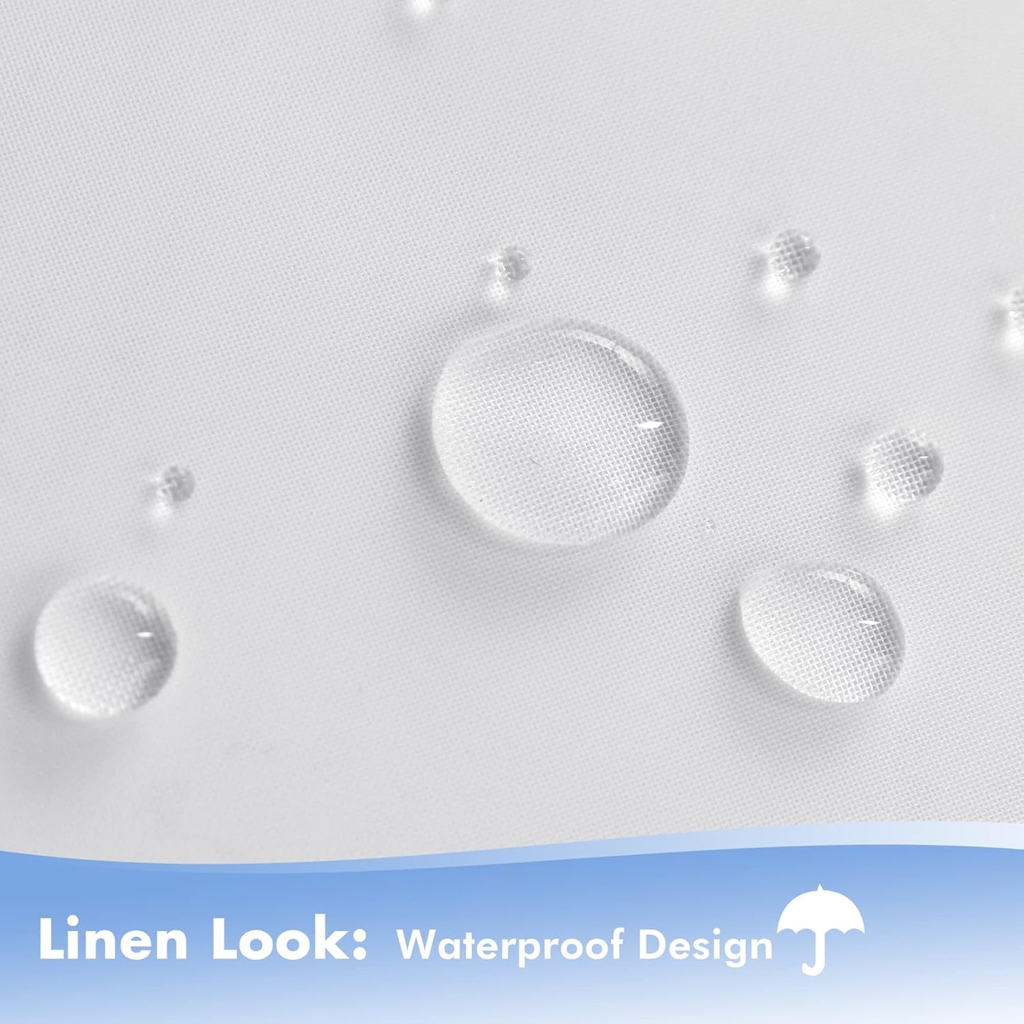 HolidayIdeas White Outdoor Sheer Curtains for Patio Waterproof, 2 Panels - 54 x 108 Inch - Light Filtering Voile Outside Curtains Grommet Drapes for Front Porch, Gazebo, Pergola, Backyard