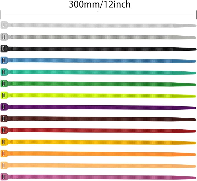 XINGO 100 PCS 12 inch Cable Zip Ties Heavy Duty,120 lbs Tensile Strength, Self-Locking Premium Nylon Zip Ties for Indoor and Outdoor Use (Purple)