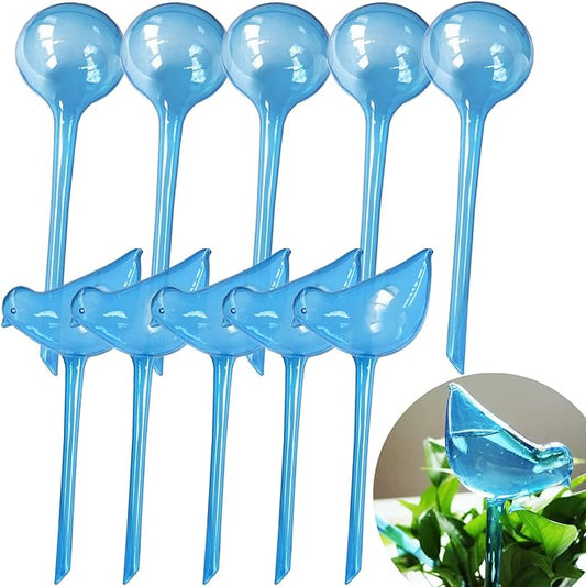 MOONSOUND Plant Self-Watering Bulbs, 10pcs Self Watering Planter Insert, Flower Automatic Watering Drip Irrigation Device, Indoor Outdoor Garden Self Waterer for Plant