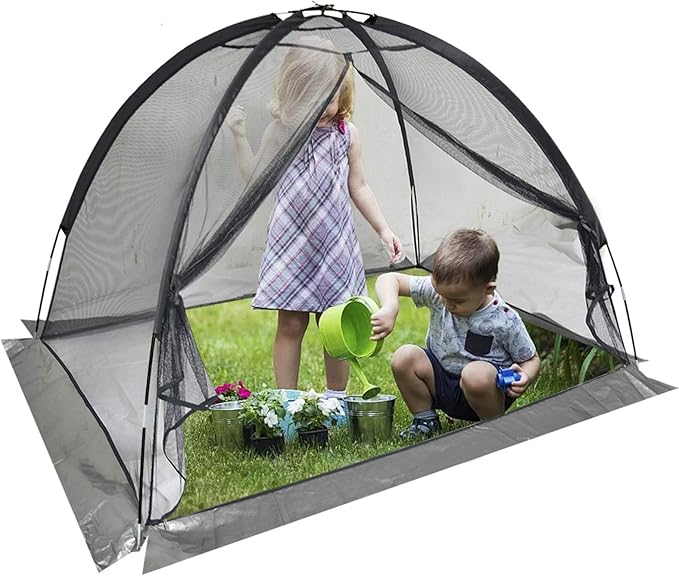 Pond Cover Dome: Protective Netting Tent for Outdoor Fish Koi Ponds Garden Leaves Vegetable Plant Care Use 5X7FT