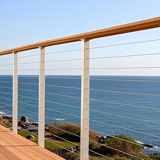 VEVOR 1/16 Wire Rope, 330 FT 304 Stainless Steel Cable with 80 Sleeves, 20 Thimbles, 450 lbs Breaking Strength, 7x7 Strands Marine Aircraft Grade for Handrail Stair Decking Fence Outdoors