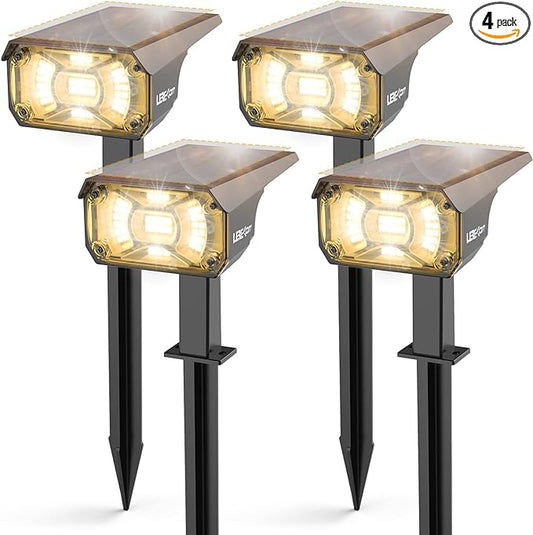 Solar Spot Lights Outdoor Landscape Lights, 40 LEDs Solar Landscape Spotlights Outdoor Waterproof Auto On/Off Solar Garden Lights, Outdoor Solar Lights for Yard Palm Tree Driveway Patio Pool