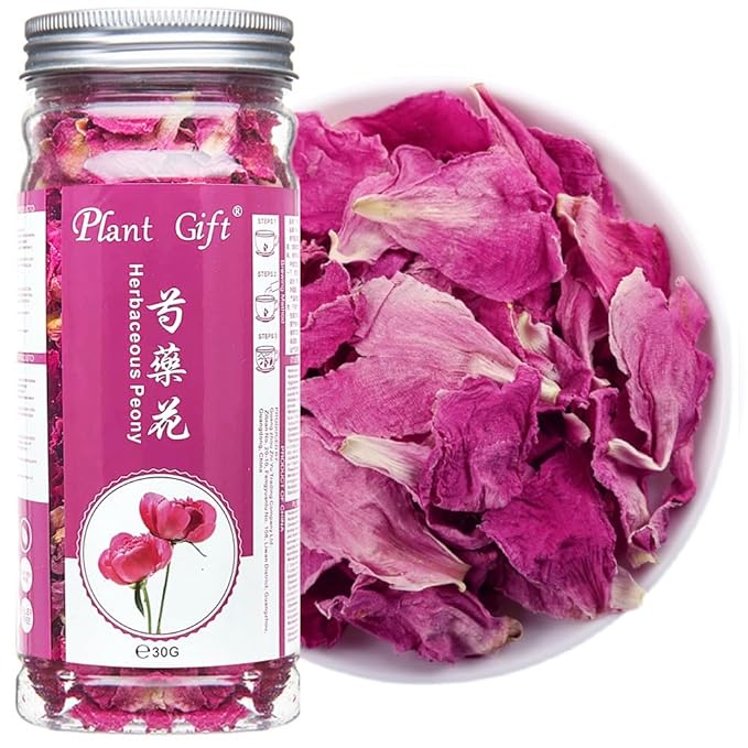 Plant Gift Peony Flower Petals 30G/1.05oz 芍药花 Herbaceous Peony Tea, Pure Herbal Tea, Peach Blossom Tea, Caffeine-Free, No GMOs, Chinese Tea
