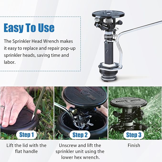 Sprinkler Tool for Rainbird Sprinkler System Kit 42064 Maxi-Paw Compatible with Rainbird Pop-up Lmpact Sprinkier Head Models LG-3 Mini-Paw, AG5 and 2045A Maxi-Psw