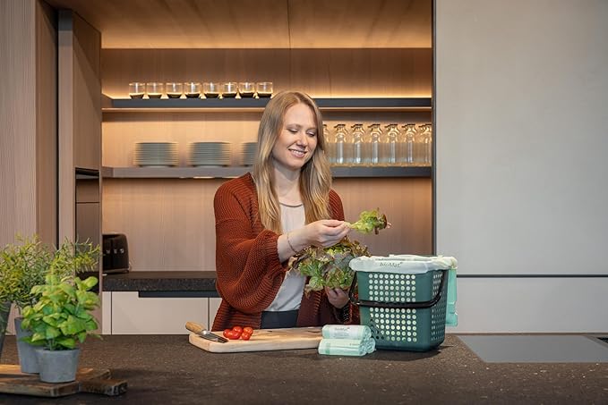 bioMat 3 Gallon Compost Bags, 125 Count, Compostable Trash Bags for Kitchen Compost Bin, BPI ASTM D6400 and CMA Certified Biodegradable Trash Bags