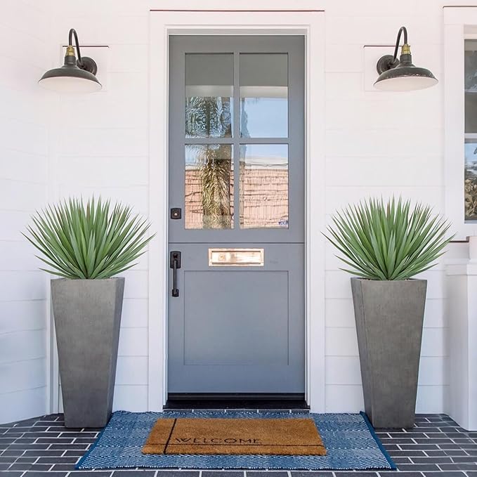 Briful Artificial Agave Plant – 18.1" Tall Faux Agave Plants in Black Pot, Realistic Fake Tropical Plants for Indoor and Outdoor Decor, Artificial Plants for Home, Office, Patio, Garden Decoration