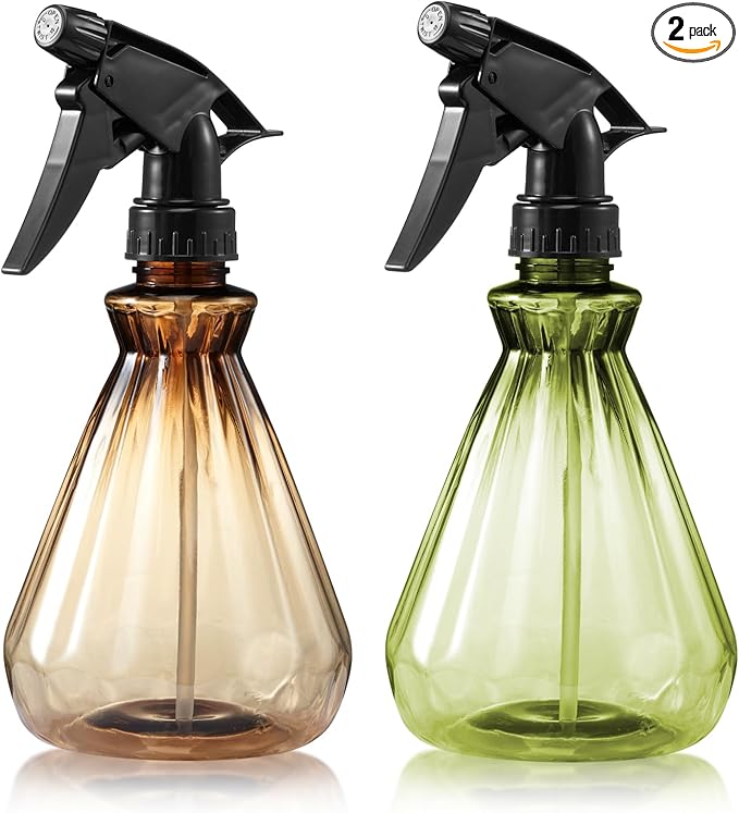Hair Spray Bottles 17 oz (2 Pack) - Leak Proof, Adjustable Nozzle, Ultra Fine Continuous Water Mister for Hairstyling, Cleaning, Plants, Misting & Pet training