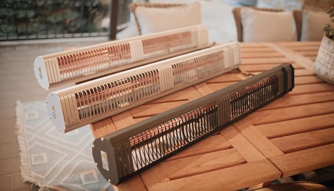 Commercial SunWave 3000 Watt Infrared Patio Heater Tungsten Ultra Quartz Low Glare with Remote control and 3 power levels, 11,028 BTU Max output By Muskoka Lifestyle Products USA (White)