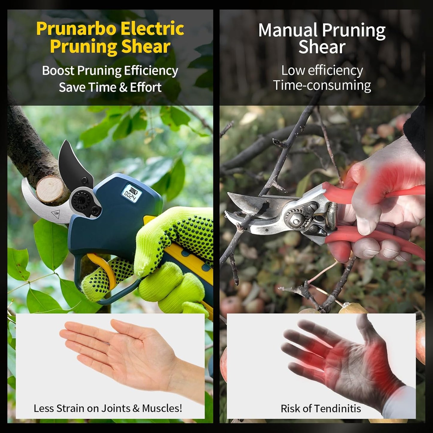 Electric Pruning Shears 40mm Compatible with Makita 18V Battery, Cordless Pruners for Gardening Heavy Duty Professional Electric Branch Cutter Tree Scissor 0.8''-1.6'' Adjustable Cutting(Only Body)