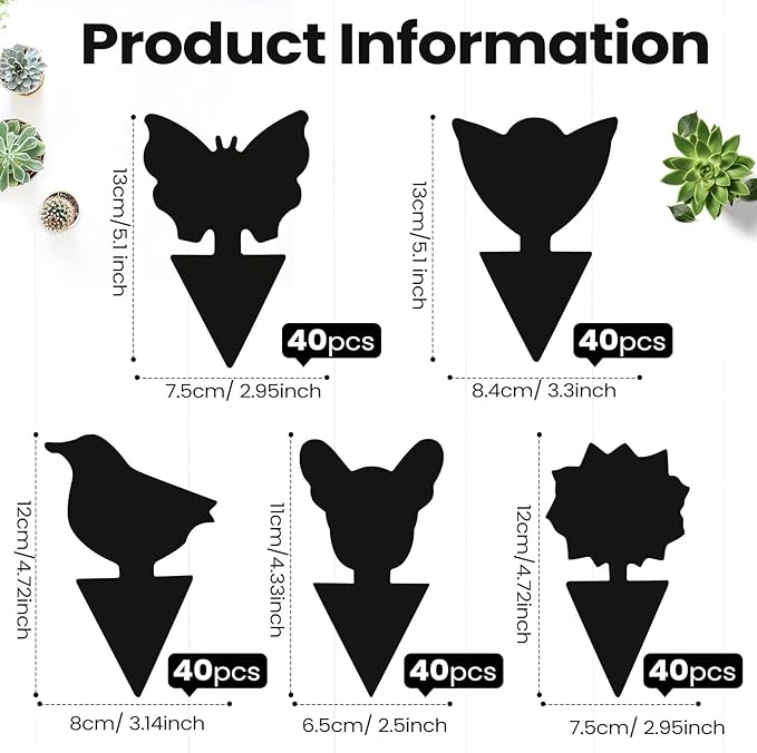 200 Sheets Fruit Fly Sticky Traps for Fruit Fly Gnat Trap for House Indoors Sticky Traps Catcher for Gnats Fungus Gnats Mosquito Catcher for Kitchen Outdoor Plants(Black)