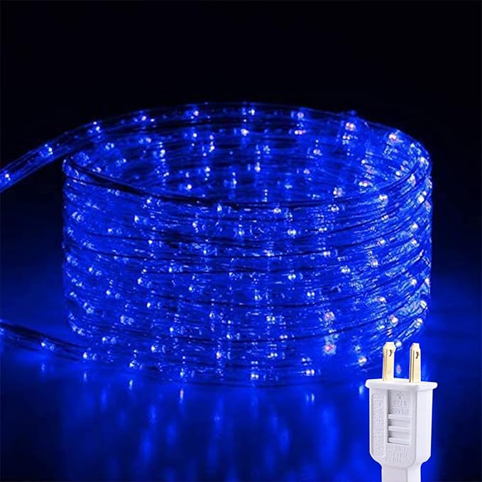 100ft LED Rope Lights Outdoor, 720 LED Connectable and Flexible Tube Lights with 8 Modes, Waterproof LED Rope Lighting for Garden, Patio, Bedroom, Party, Pool, Indoor Outdoor Xmas Decoration (Blue)