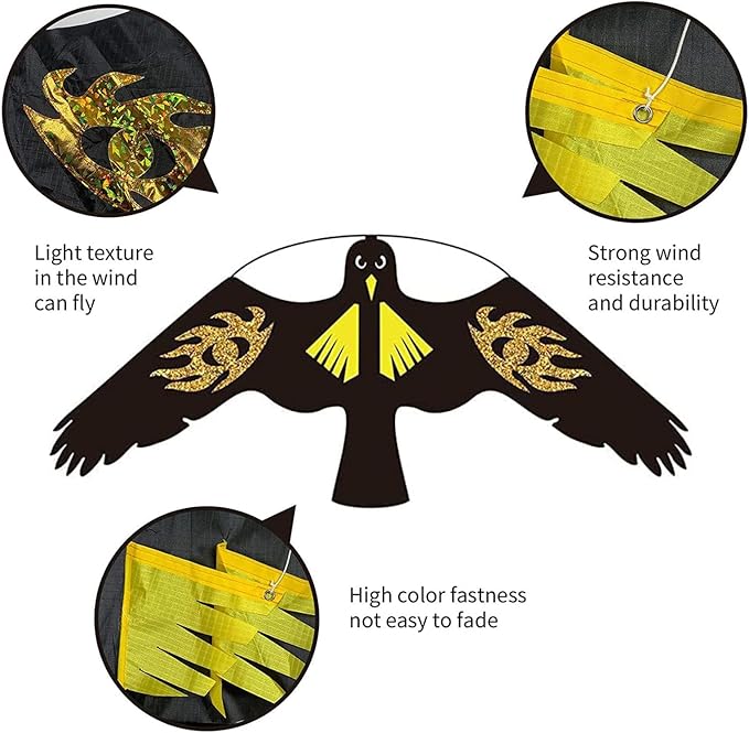 Bird Hawk Flying Kite for Crops Farm Protector Bird Scarer Flying Kites Without Pole - Style E Kite