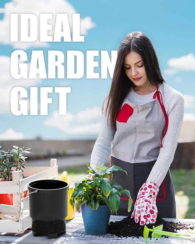 Electric Composter for Kitchen Indoor, 5.2L Large Countertop Compost Bin with 3-in-1 Drying/Grinding/Composting, Odorless Food Waste Compost Machine with Auto-Clean & Smart Sensor LED Display, EC03