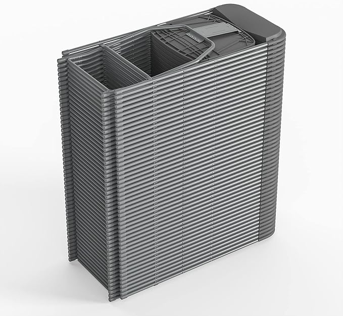 Flash Furniture Hercules Series Plastic Folding Chair - Grey - 2 Pack 650LB Weight Capacity Comfortable Event Chair-Lightweight Folding Chair