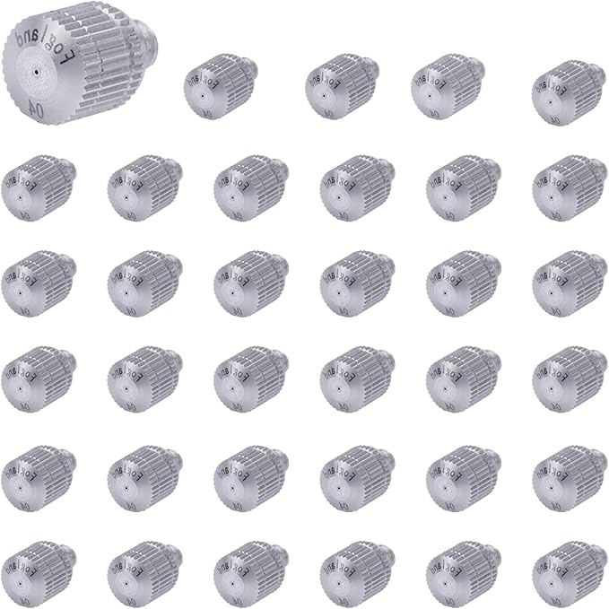 Fogland Misting Nozzles for Cooling System:35pcs Clogging-Prevent Cleanable Stainless Steel Mist Nozzles 0.016" Orifice 10/24 UNC for Patio Garden Trampoline