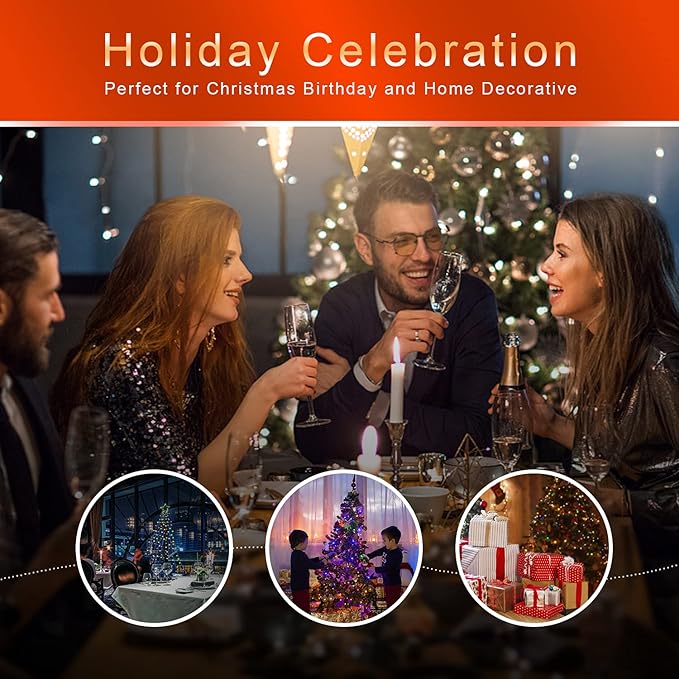 Christmas Decoration Lights, Outdoor Christmas String Lights 320 LED 11.5 Ft Waterfall Tree Lights with Big Star Topper 8 Light Modes for Christmas New Year Holiday Garden Yard Indoor Outdoor Decor