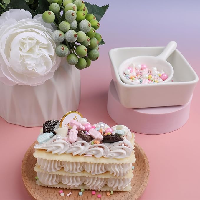 Summer Ice Cream Sprinkles for Cake Decorating, Pastel Popsicle Sugar Baking Edible Cupcake, Cookie, Donut Toppers and Birthday Party Supplies