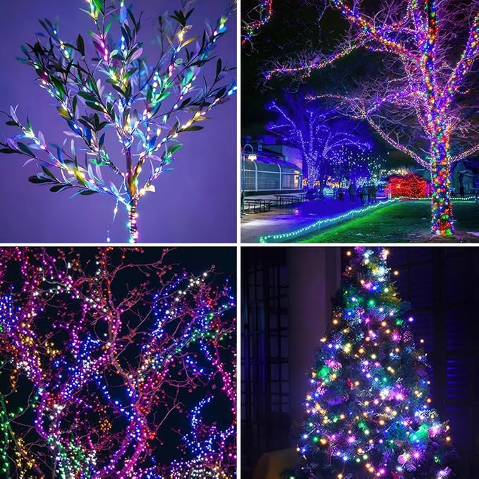 Fairy Lights Plug in,100FT 300 LEDs Waterproof Led String Lights,Twinkle Light with 8 Modes Remote for Outdoor Indoor Christmas Wedding Birthday Garden Party Decorations,Multicolor